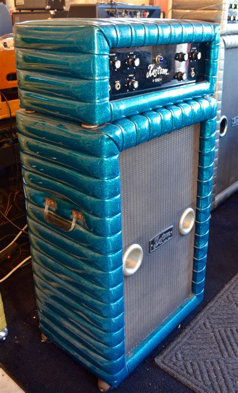 1968 Kustom K100 2 Blue Sparkle Amps And Preamps Killer Vintage