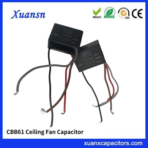 CBB61 Ceiling Fan Capacitor 450VAC Best Price Manufacturer Dongguan