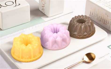 Huakener Pcs Mini Bundt Cake Pan Cavity Fluted Tube Cake Pan Non