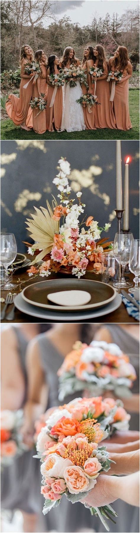 30 Sunset Dusty Orange Wedding Color Ideas 2023 HMP Orange Wedding