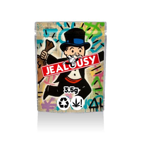 Jealousy Ready Made Mylar Bags 3 5g Green Buddha Packaging