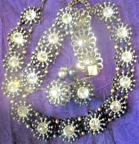 Ultimate Napier Swarovski Headlight Crystal Necklace Gem