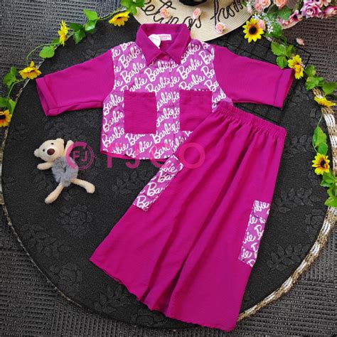 Jual Baju Setelan Barbie Anak Perempuan Baju Setelan Cargo Barbie Usia