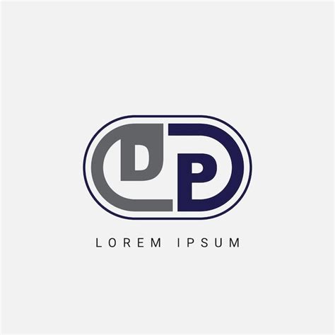 Diseño de logotipo de letra dp o pd con un diseño de logotipo inicial