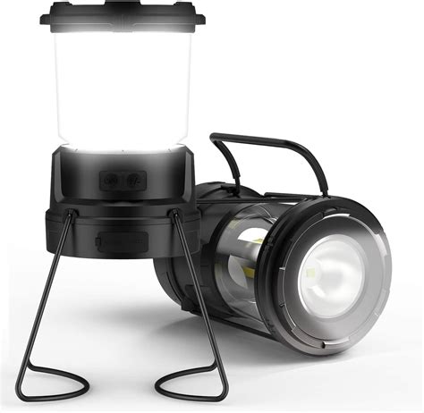 Lunartec Akku Laterne 3in1 LED Akku Campinglaterne Mit Deckenlicht Und