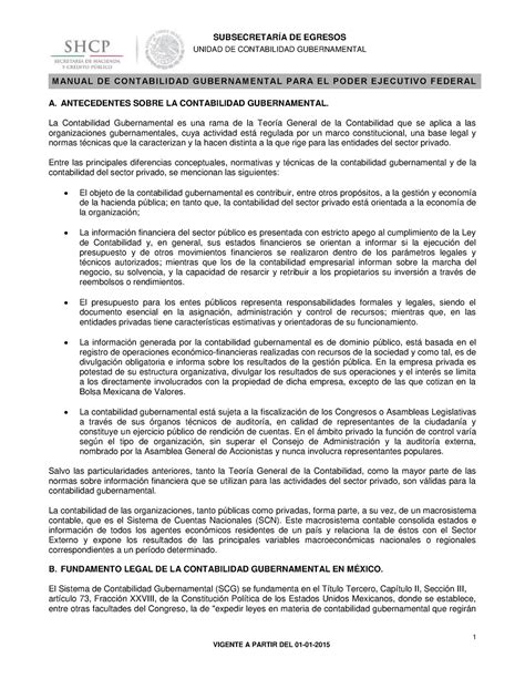 Antecedentes Sobre La Contabilidad Gubernamental En M Xico M Anu Al D