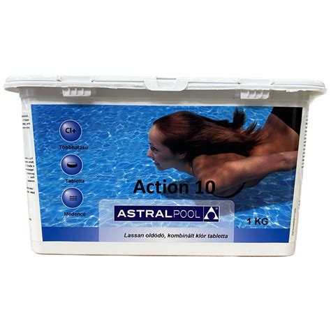 AstralPool Action 10 1kg Multi Tabletta 200g Medence Sziget