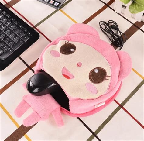Мультфильм зимний подарок USB теплые руки коврик для мыши женщин ...