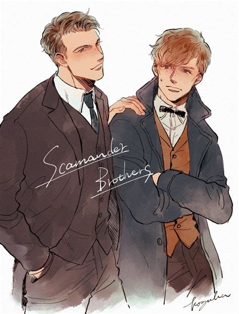 Scamander Brothers Newt Scamander, Teseus Scamander - Fantastic Beasts ...