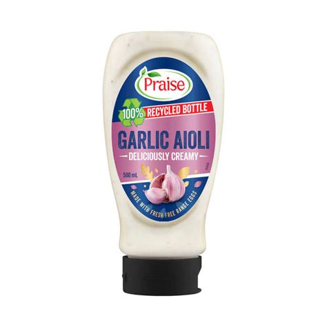 Praise Squeeze Garlic Aioli 500ml Shop And Dispatch