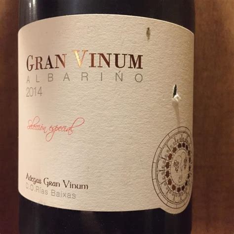 2014 Adegas Gran Vinum Albariño Rías Baixas Selección Especial Spain