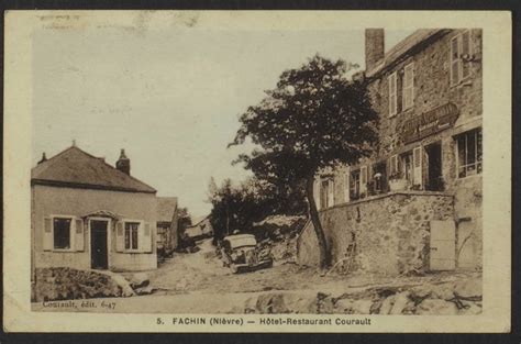 Fâchin 5 FACHIN Nièvre Hôtel Restaurant Courault Carte postale