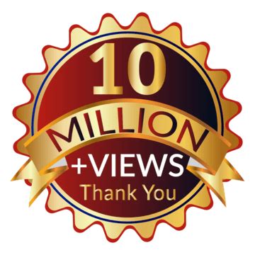 10 Million Views Image PNG Transparent Images Free Download | Vector ...