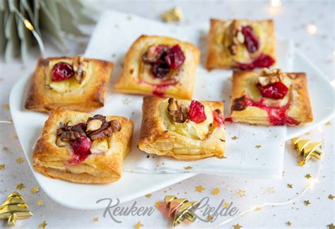 Bladerdeeghapje Met Brie Cranberry En Walnoot Keukenliefde