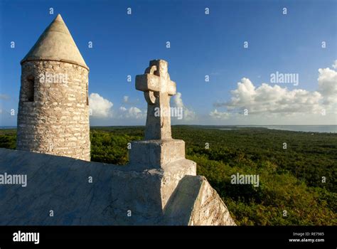 The Ermite small monastery at the top of Mount Alvernia on Cat island, over 63 meters, Bahamas ...