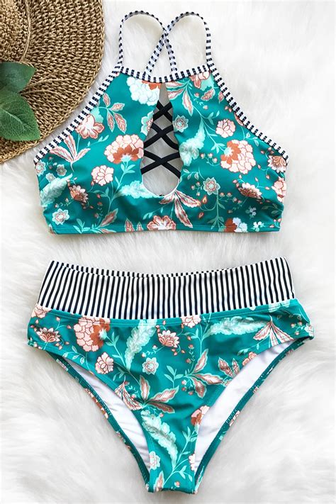 Flashing Spray Print Bikini Set