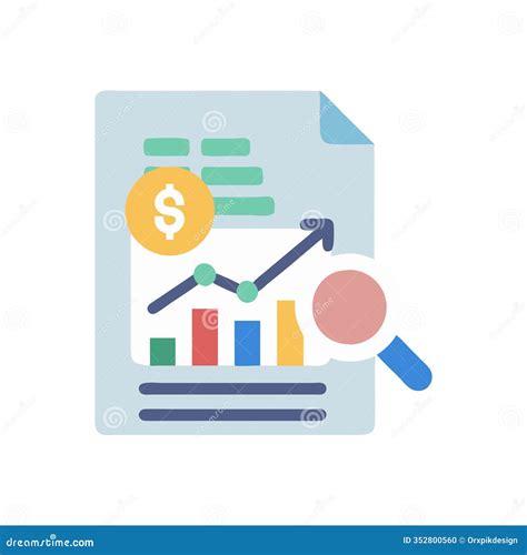 Key Icons for Market Analysis Reporting Stock Vector - Illustration of