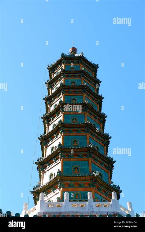 A Vertical Of The Fragrant Hills Pagoda Glazed Tower In Xiangshan Park