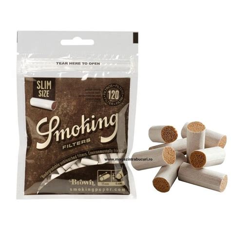 Filtre Tigari Smoking Filters Brown Slim 120 De Vanzare Online Cu