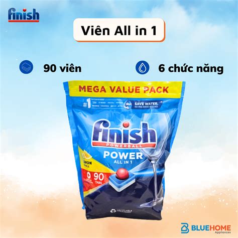 Viên rửa bát Finish Power All in one 90 viên