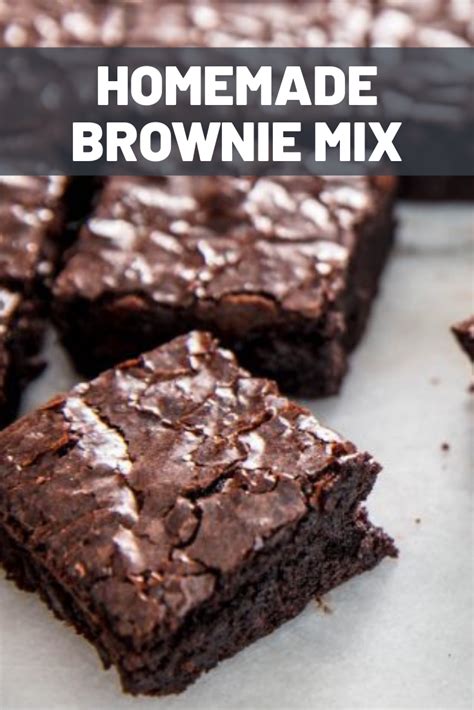 Homemade Brownie Mix Recipe Recipe Homemade Brownie Mix Homemade Brownies Easy Cocoa Fudge