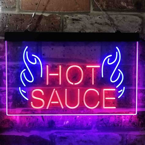 Hot Sauce Dual Color Led Neon Sign St6 I3890 Etsy