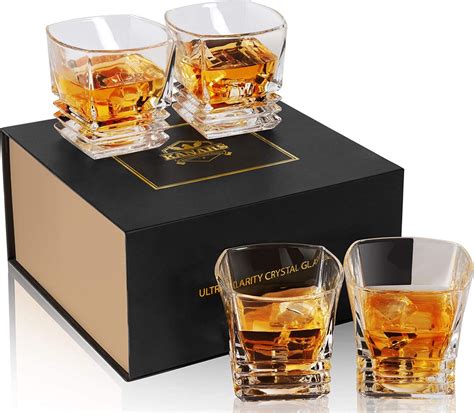 Kanars Whisky Glas Cadeauset Loodvrije Kristallen Whiskey Glazen Voor