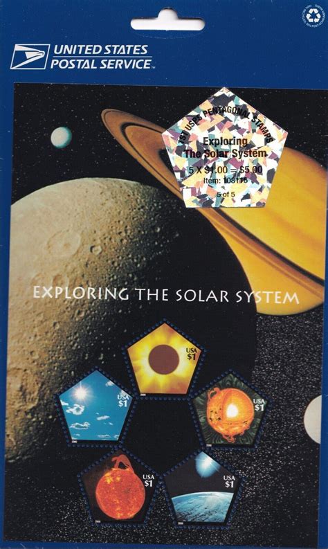 Scott 3410 Exploring The Solar System 5 Stamps Sheet Sealed Blue