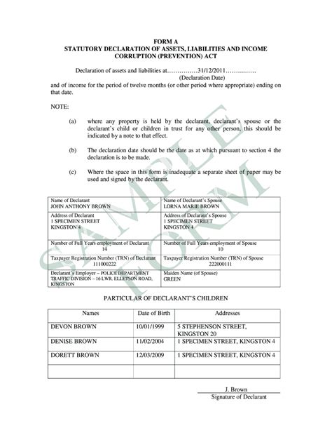 Declaration Of Assets And Liabilities Form Download Word Fill And Sign Printable Template