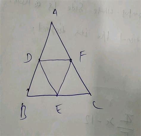 D E And F Are Respectively The Mid Points Of Sides Bc Ca And Ab Of An Equilateral Triangle