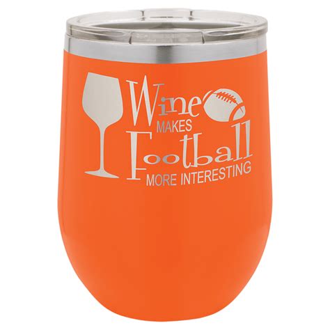 Polar Camel Oz Orange Vacuum Insulated Stemless Wine Tumbler W Lid