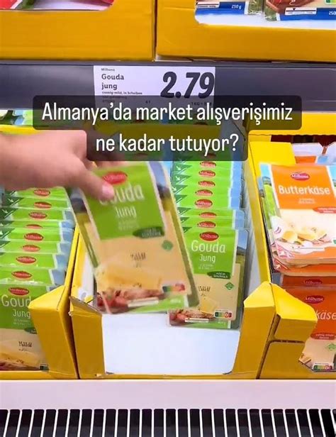 Almanya da Yaptığı İki Haftalık Market Alışverişini Gözümüze Sokarken