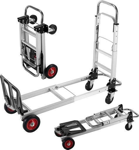 SHZOND 2 In 1 Folding Hand Truck 330 Lbs Load Capacity Dolly Cart Heavy