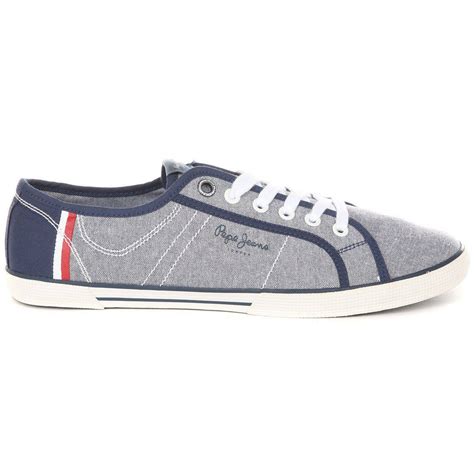Купить Мужские кеды Pepe Jeans London, цвет синий, Модель: ABERMAN ...