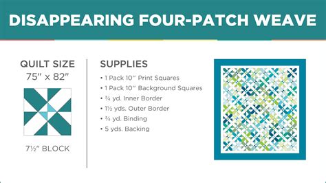 Disappearing Four Patch Weave Quilt Missouri Star Blog