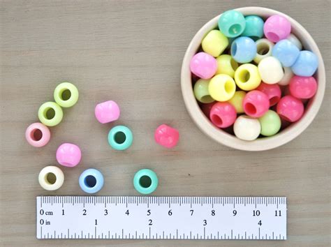 10mm .393 Inch Large Hole Plastic Macrame Beads - Etsy Canada | Pony ...