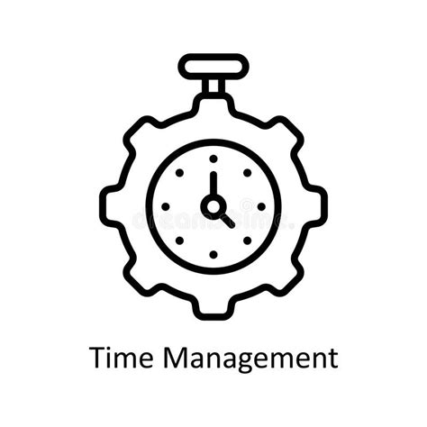 Time Management Vector Outline Icon Design Illustration Business And Management Symbol On White