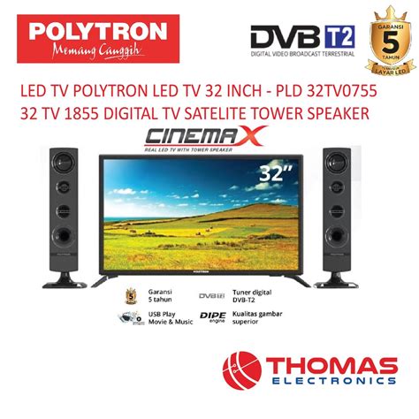 Jual LED TV POLYTRON 32 INCH PLD 32 TV 0755 32 TV 1855 DIGITAL TV