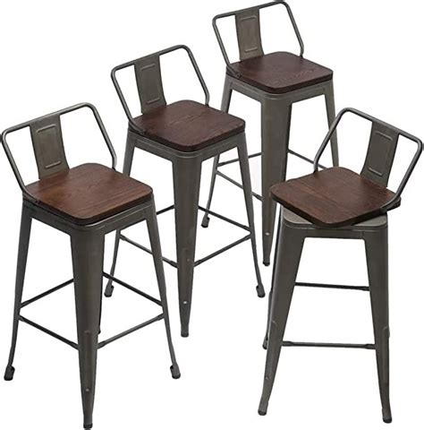 Andeworld 30 Inch Swivel Bar Stools Set Of 4 Bar Height Counter Stools