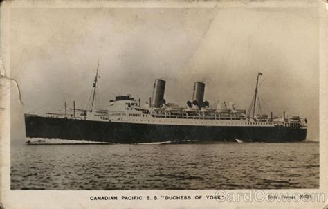 Canadaian Pacific Ship S.S. Duchess of York Boats, Ships Postcard