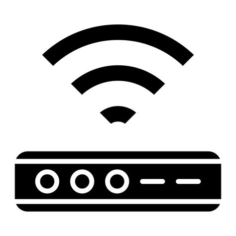 Premium Vector Wifi Connection Glyph Solid Black Illustration