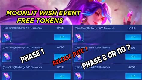 MOONLIT WISH EVENT FREE TOKENS RELEASE DATE MOBILE LEGENDS NEW EVENT