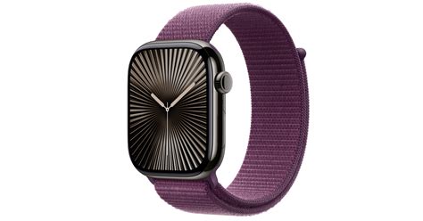 Buy Apple Watch Series 10 Gps Cellular 46mm Slate Titanium Case With Plum Sport Loop Apple Ca