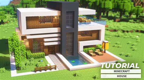 Minecraft Modern House Tutorial モダンな家の作り方 現代建築 Youtube