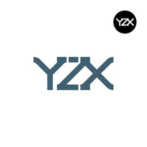 Diseño del monograma de las letras del logotipo YZX Vector Premium