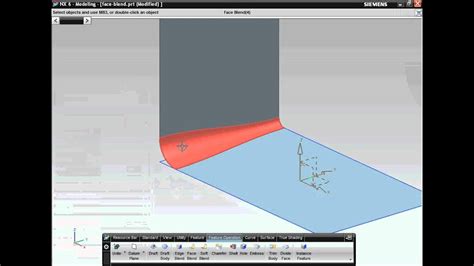 Siemens Unigraphics Nx Tutorial Using Face Blend Youtube