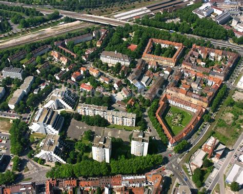 Luftaufnahme Durlach Wohngebiet Mischbebauung Der Mehr Und