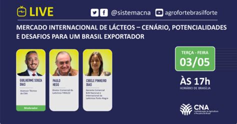 Live Mercado Internacional de Lácteos Cenário potencialidades e