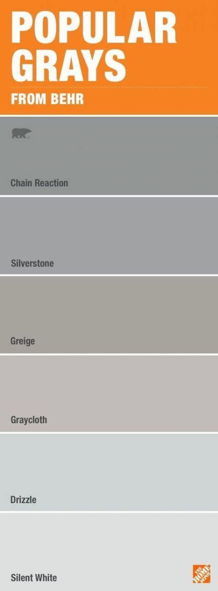 Behr Exterior Gray Paint Color Chart