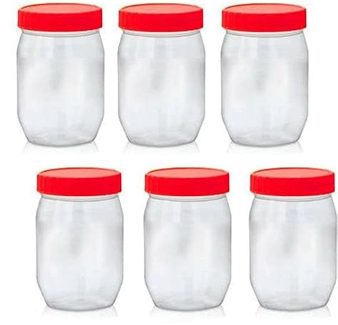 AFSUK Lot De 6 Bocaux De Conservation Ronds En Plastique Avec